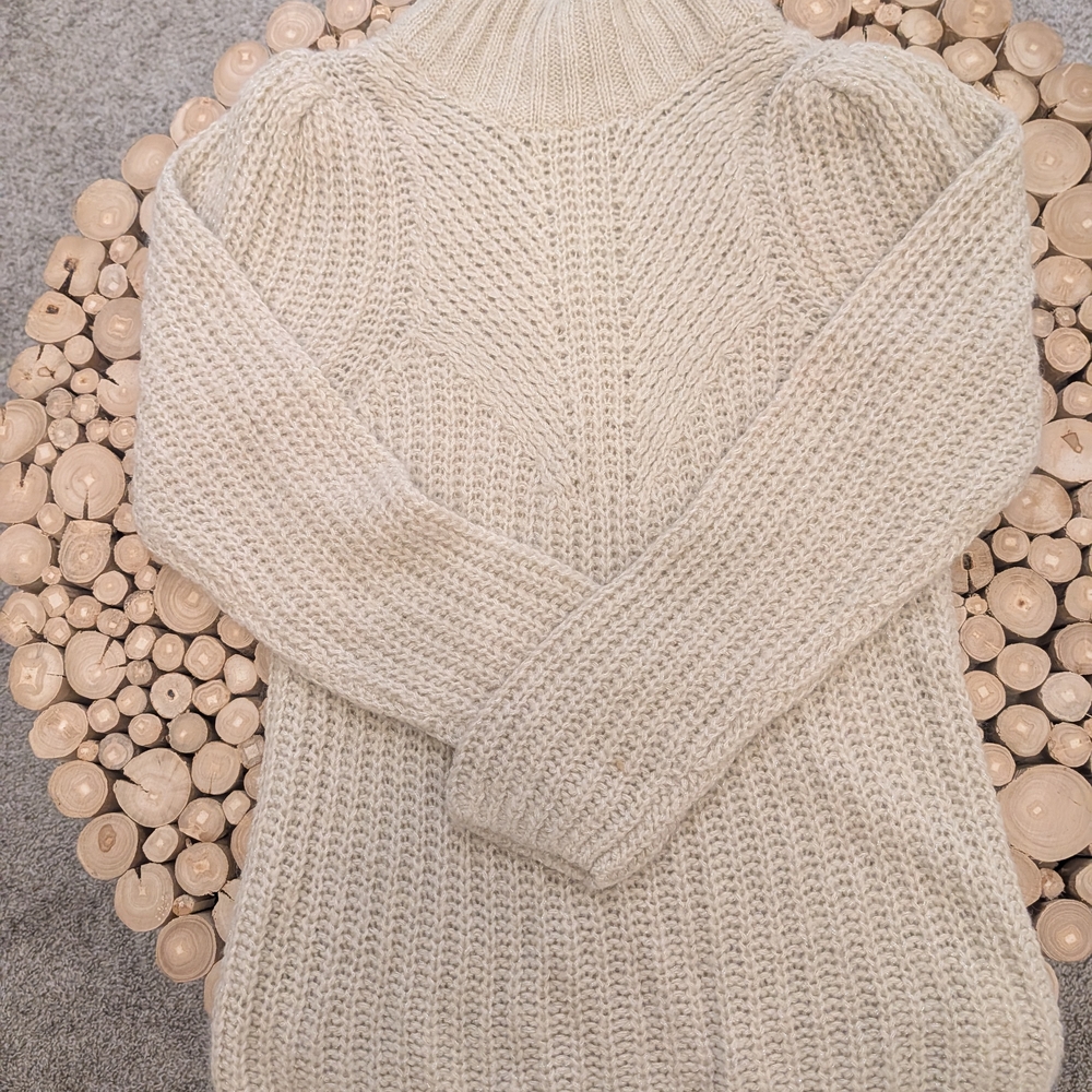 Express Ivory Turtleneck Sweater
